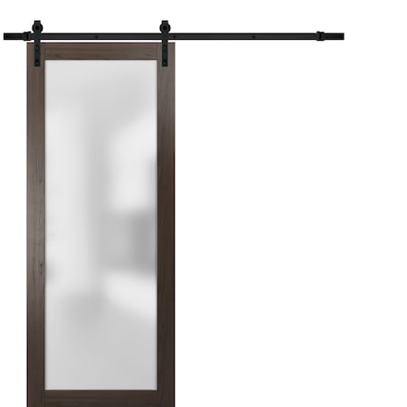 Sartodoors Lite 36x84 Planum 2102 Chocolate Ash 6.6' Rail Hangers Stops Hardware Set Modern CoreEco-Veneer PLANUM2102BD-CA-B-3684